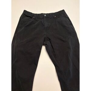 Red Head Flannel Lined Pants Mens 36x32 Black Canvas Insulated Workwear